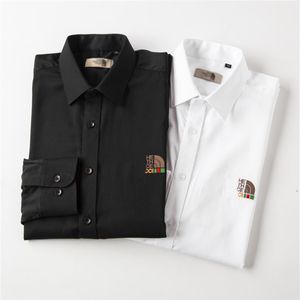 Herenschoenen Luxe Ontwerpers Overhemd Herenkleding Mode Maatschappij Zwart Heren Effen Kleur Business Casual Lange mouw M-4XL #22202t