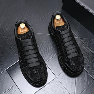 Herenschoenen Sneakers Designer Punk Rhinestone Male Casual platform Flats Zapatillas HOMBRE B36 487 140