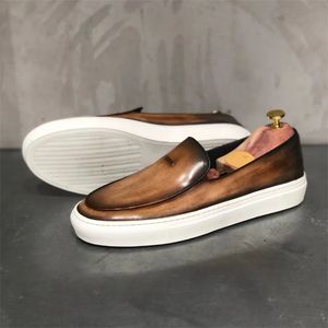 Herenschoenen Lente 2021 Loafers Lelijke Big-Toed Shoes Low-Top One Pedal All-Match Casual XM170