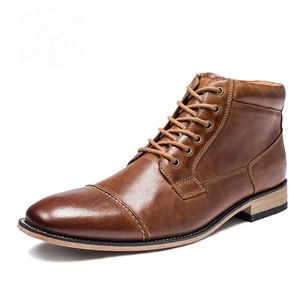 Chaussures pour hommes hiver hommes chaussures montantes décontractées bottes en cuir véritable bottes hautes Oxfords hommes chaussures de grande taille 7.5-13 240126