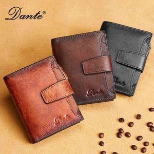 Korte lederen portemonnee Top Leather Rfid Anti-diefstal Borstel Vrijvijdingsstoffen Wallet Woride Wallet 220712