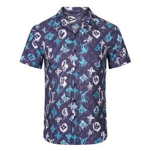 Hommes à manches courtes boutonné Vintage Bowling chemises hawaïen décontracté imprimé chemise de plage été coupe régulière haut M-3XL