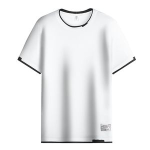 T-Shirt en Coton à Manches Courtes pour Hommes Mode d'été Coupe Ample Haut à Col Rond T-Shirt de Base pour Hommes Tenue décontracté Streetwear à la Mode