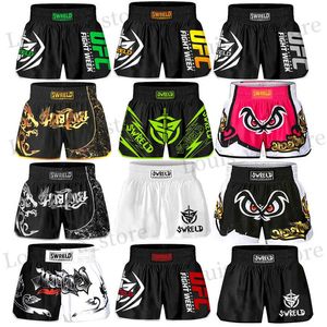 Shorts para hombres 2017 Boxing Shorts Muay Thai Boxing Shorts MMA Mens Boxing BJJ Cabra ropa deportiva Boxing Shorts al por mayor T240419