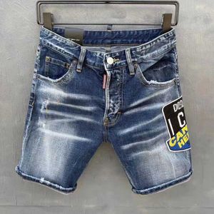 Herenshorts 2017 zomer D2 denim shorts van hoge kwaliteit hiphop heren casual elastische icon denim shorts straatkleding ultradunne elastische shorts J240228