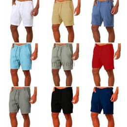 Shorts pour hommes 2018 nouveaux hommes coton lin Shorts hommes été respirant solide lin pantalon Fitness rue costume S-4XL 24323
