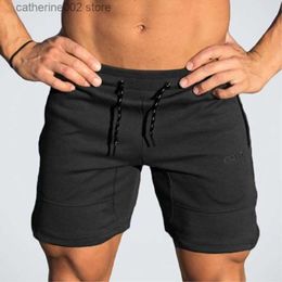 Shorts masculinos 2019 novos shorts masculinos casuais de verão de algodão para academias de ginástica, masculino, fitness, musculação, compressão, calças curtas T230602