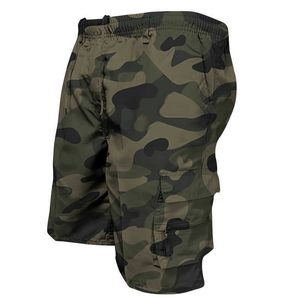 Heren shorts 2021 Men Summer Solid Broeechs Cargo Hoogwaardige ademende snel droge casual mode losse korte broek Multi Pocket Shorts G230315