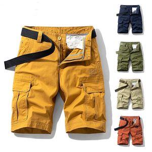 Heren Shorts 2021 Mannen Zomer Tactische Katoen Cargo Streetwear Pockets Casual Fashion Losse Camouflage 28-38