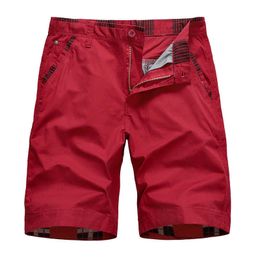 Heren shorts 2021 NIEUW ONTWIKKELING ZOMER VRAGEN MANNEN PREID PATCHWORK kleur knie lengte heren casual katoen Bermuda masculina homme p230308