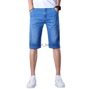 Hommes Shorts 2022 Marque Hommes D'été Stretch Mince Qualité Denim Jeans Mâle Court Hommes Bleu Jean Shorts Pantalon Grande Taille 40 42 44 46 T230502