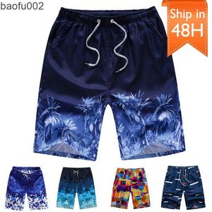 Shorts pour hommes 2022 New Summer Beach Shorts pour hommes Impression Casual Shorts de planche à séchage rapide Bermudes Pantalons courts pour hommes M-4XL 17 couleurs W0327