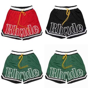 Heren shorts 2022 Rhude Mens Shorts Athletic Casual Mesh Short Men Dames Hoge kwaliteit Classic Beach Fashion Luxury Designer Street Hip Hop1