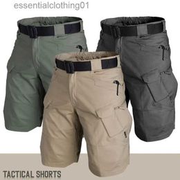Shorts para hombres 2022 Summer Men Shorts Urban Militares impermeables Tácticas Tácticas de carga al aire libre Pantalones secos rápidos New L231212