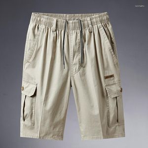 Shorts pour hommes 2022 Summer Papa d'âge moyen Pantalon en coton ample décontracté de grande taille