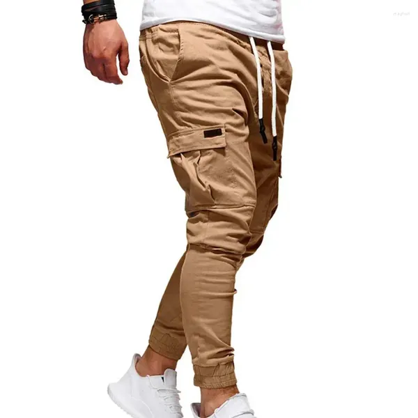 Shorts pour hommes 2023 Automne/Hiver Pantalon Multi Poches Slim-Fit Tie Corde Élastique Sport Cargo Casual Jogging