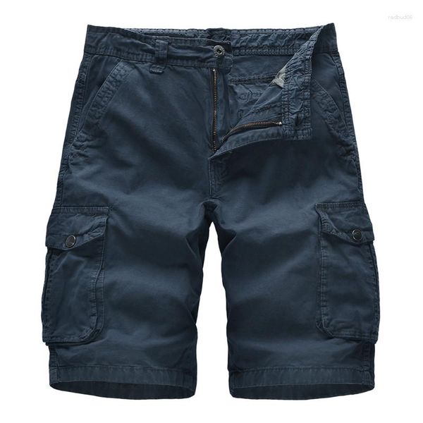 Short masculin 2023 cargo occasionnel hommes massifs de genou solide longueur de genou de haute qualité bermuda homme baggy