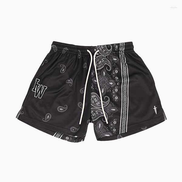 Shorts pour hommes 2023 IRON WILLED Paisley Mesh Gym Basketball Running Women's Beach Casual Séchage rapide Basic
