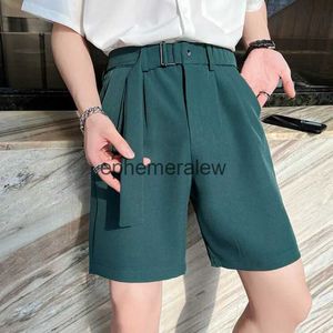 Shorts pour hommes 2023 Style coréen Nouveau design Hommes Summer Short Costume Pantalon Vert Beige Unisexe Cloing Solide en coupe régulière S-3XLephemeralew