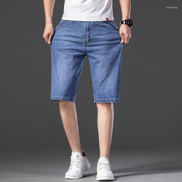 Hommes Shorts 2023 hommes coton mince Denim froncé pantalon court mode été mâle décontracté taille basse jean Stretch pantalon