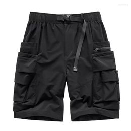 Shorts pour hommes 2023 hommes mode Cargo Multi poches tactique Harajuku Streetwear Techwear Darkwear Hip Hop Y2K noir