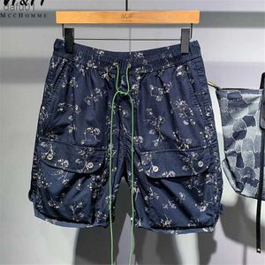 Shorts pour hommes 2023 Shorts pour hommes Over-the-Knee Shorts floraux vintage pour hommes Summer Wild Multi-poches Print Casual Pants Korean Baggy Short Homme L230520