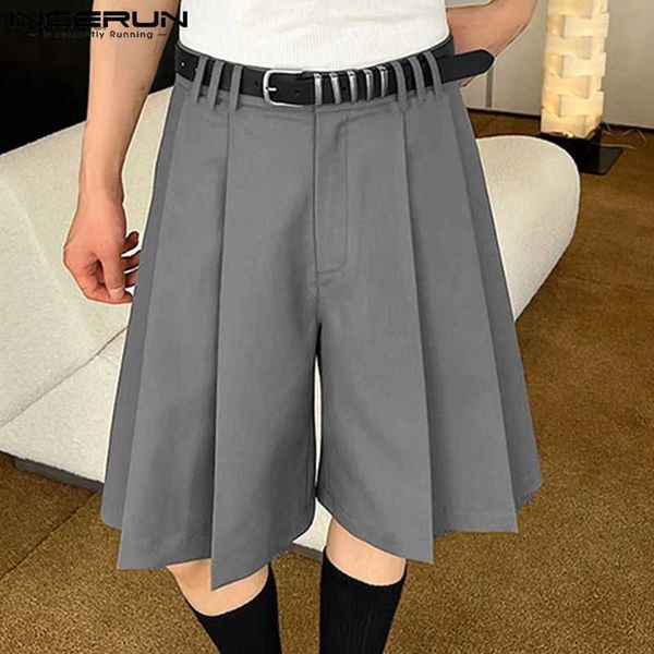 Men's Shorts 2023 hommes Shorts plissés couleur unie lâche Streetwear décontracté hommes bas Style coréen été loisirs hommes Shorts S-5XL 240226