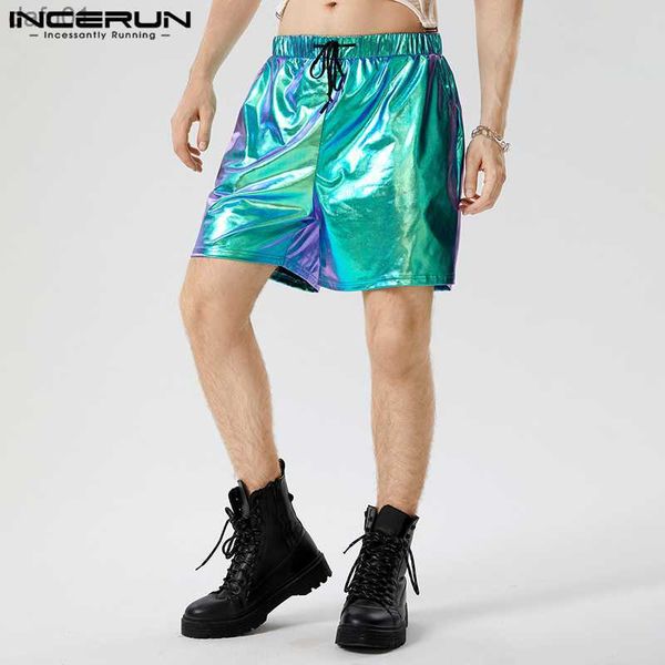 Shorts pour hommes 2023 Shorts pour hommes Brillant Cordon Lâche Été Casual Hommes Bas Oversize Streetwear Mode Étincelant Homme Shorts S-5XL INCERUN L230520