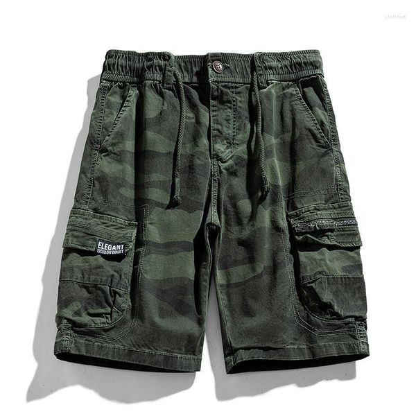 Shorts pour hommes 2023 hommes pantalons d'été décontracté Camouflage Cargo court multi-poches kaki mâle jeunesse étudiant militaire