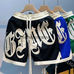 Men's Shorts 2023 nueva moda americana de verano con estampado de letras pantalones cortos de baloncesto para hombres Harajuku Vintage Streetwear pantalones cortos sueltos de gimnasio ropa para hombres H24222