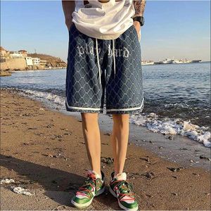 Shorts para hombres 2023 NUEVA Moda de verano Corea Korean Y2K Ropa de mezclilla negra de mezclilla negra Hombres de alta calidad Bolsa de playa informal Pantalones cortos J240407