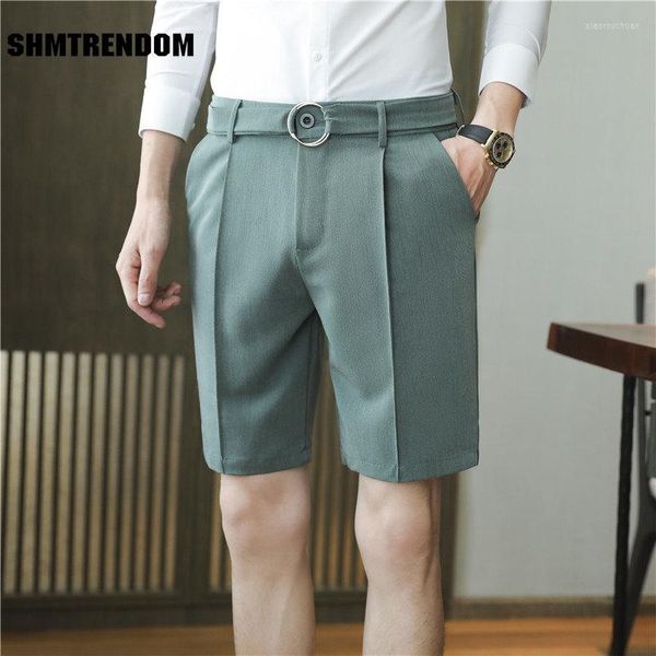 Shorts pour hommes 2023 plissé hommes été blanc mode coréenne vêtements de travail décontractés vêtements respirant confort Slim Fit Bermudas