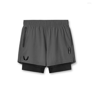 Shorts pour hommes 2023 course hommes Gym Sports 2 en 1 séchage rapide entraînement entraînement Fitness Jogging pantalons courts été bas