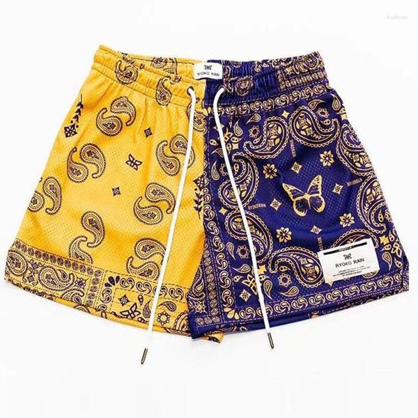 Pantalones cortos para hombres 2023 RYOKO RAIN Verano Moda Hombres y mujeres Playa Playa Pantalones casuales Malla Deportes Secado rápido