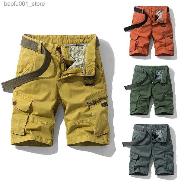 Pantalones cortos para hombres 2023 Primavera/Verano Pantalones cortos cargo para hombres Algodón Relajación Ajuste Camo Pantalones cortos de mezclilla para hombres Pantalones casuales Ropa Pantalones cortos de bienes sociales Q240329