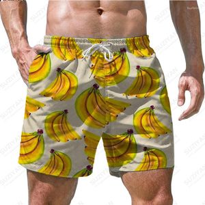 Herenshorts 2023 Summer Beach Hawaiian Vrijetijdssporten 3D-geprint Snel ademend Extra groot fruitpatroon