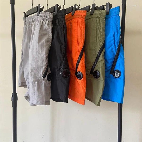 Pantalones cortos para hombres 2023 Verano C.P Gafas Straight Nylon Suelto Secado rápido Lente al aire libre Deportes de playa Casual