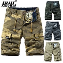 Heren shorts 2023 Zomer katoenen vrachtcamouflage kleding Casual Breeche Bermuda Beach Jogger mannelijke druppel 230325