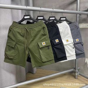 Pantalones cortos para hombre, novedad de verano 2023, marca de herramientas de moda, ropa de trabajo sólida Carhart, Capris informales de bolsillo grande para parejas