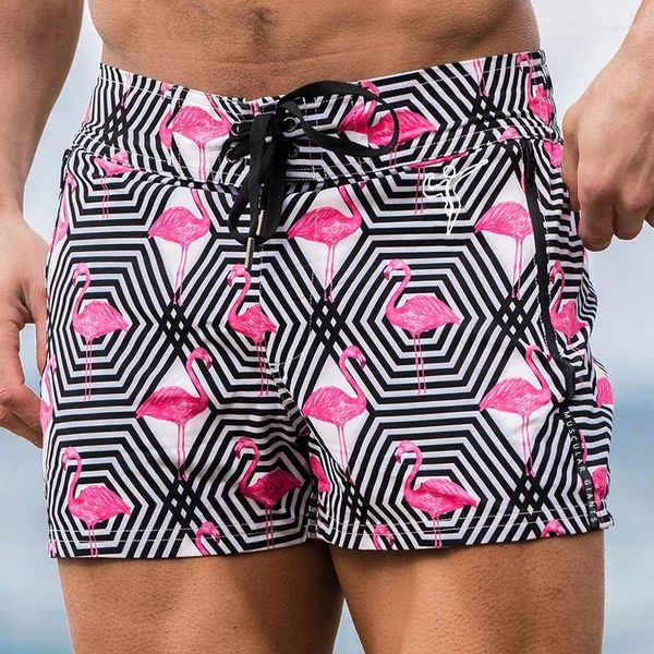 Shorts pour hommes 2023 Summer Print Sports Casual Adolescents Straight Red Spot Thin Beach Pantalon