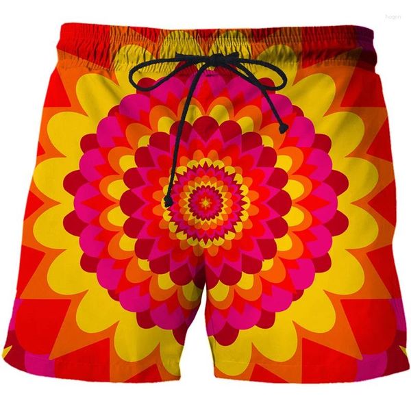 Shorts pour hommes 2023 Summer Quick Dry Vortex 3D Imprimé Hommes Maillots de bain Mens Beach Board Briefs Swim Trunks