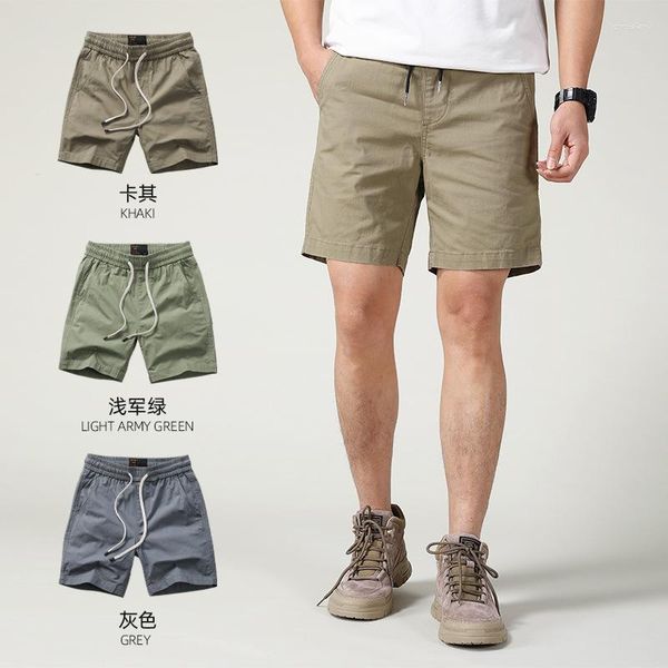 Pantalones cortos para hombre 2023 Ropa de verano Pantalones cargo de color sólido Sueltos casuales