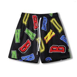 Shorts masculins 2024 American Summer Youth Pants Boy Basketball Net Beach Fitness Casual Fitness 7096