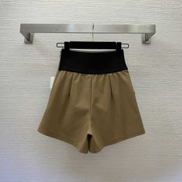 Shorts masculins 2024 Classic Ruban Spliced ​​Side Zipper Fashion Fashion High Taist Ultra Thin Wide Jame Q240427