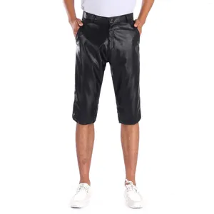 Shorts pour hommes 2024 Mode Cuir PU Voyage et loisirs