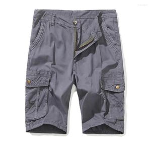 Shorts pour hommes 2024 Hommes Casual Cargo Summer Pantalon court Big Pockets Homme Coton Taille 30-38