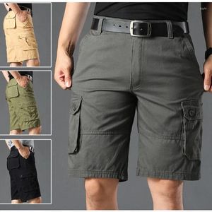 Shorts pour hommes 2024 Hommes Summer Cargo Militaire Tactique Outdoor Multi-Poches Joggers Casual Coton Pantalon de travail en vrac