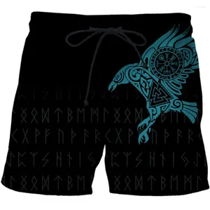 Shorts pour hommes 2024 Hommes Summer Mode Viking Cool 3D Imprimer Pantalons de plage Siwmwear Board Briefs pour maillots de bain Beachwear