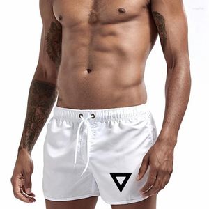 Heren shorts 2024 Men Triangle Casual Short Gym Fitness Bodybuilding Mens Summer Cool Pants mannelijke jogger workout strand