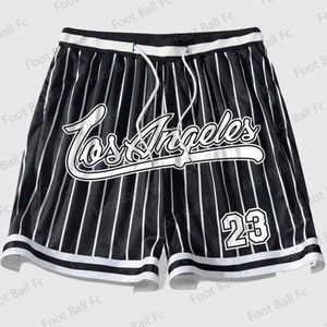 Shorts para hombres 2024 Nuevo llegada a Los Ángeles #23 Mens Casual Sports Whints con coloridas rayas de bloques e impresión de letras Summer T240531 T240531